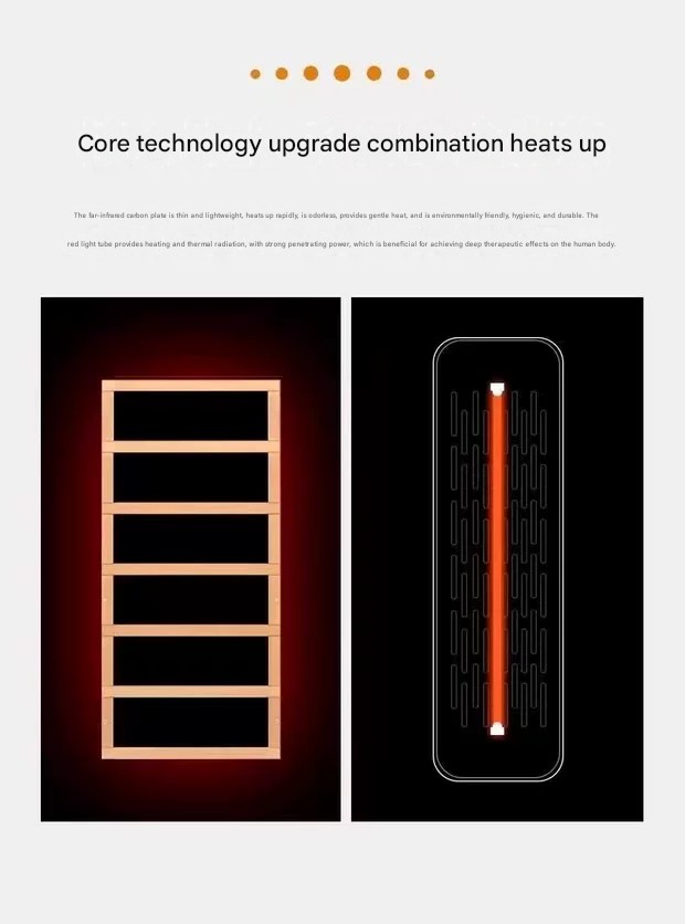 Ambient lighting inside sauna